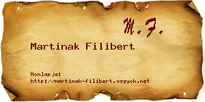 Martinak Filibert névjegykártya